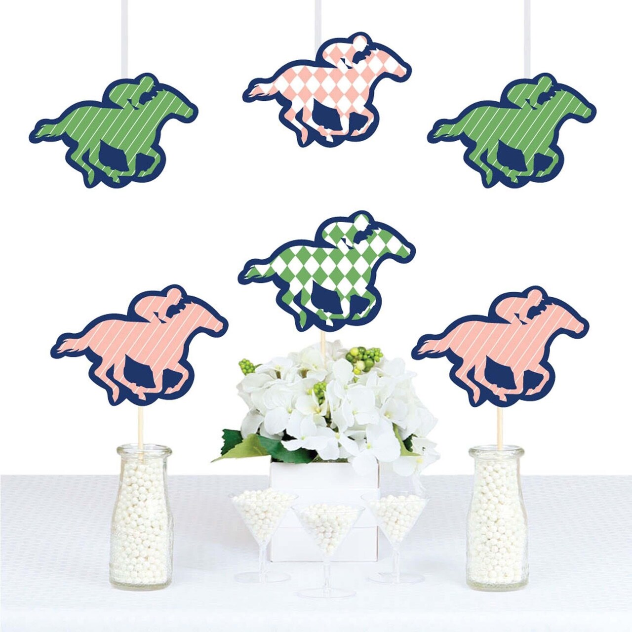 Big Dot of Happiness Kentucky Horse Derby - Decorations DIY Horse Race Party Essentials - Set of 20